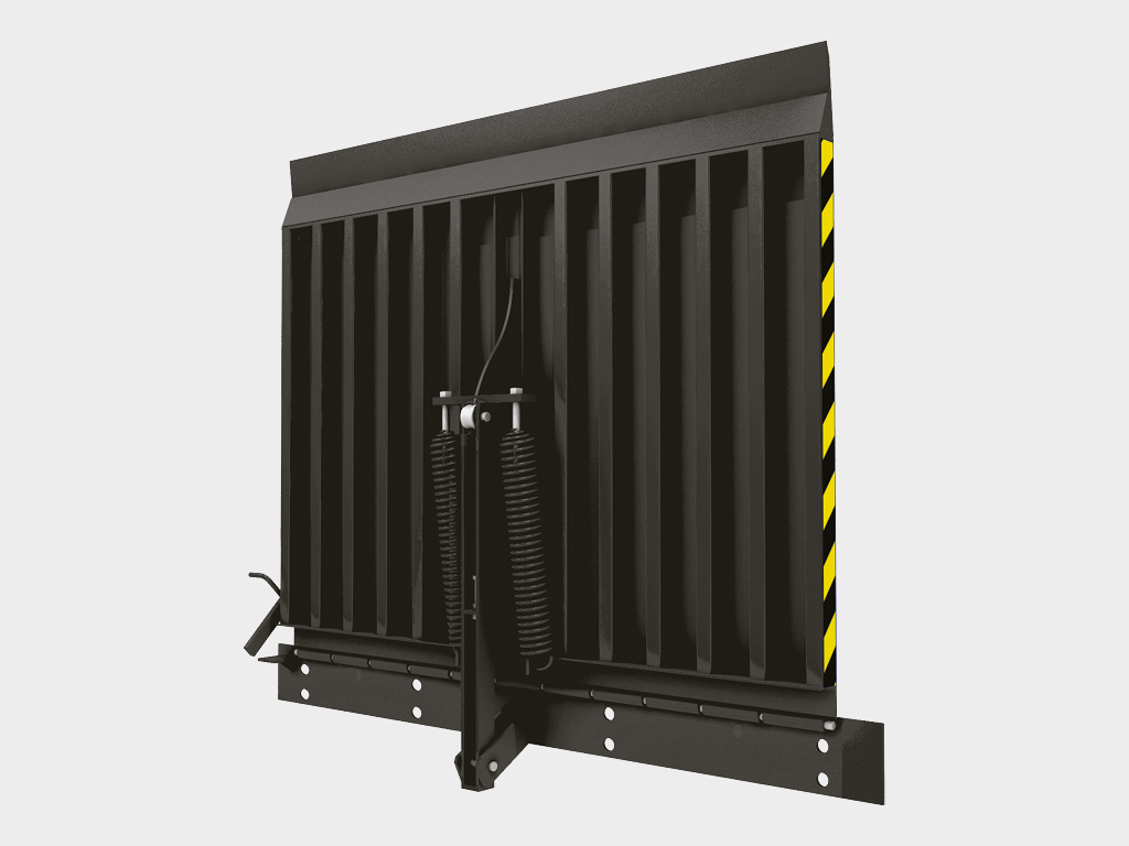 Stationary vertical storing dock leveler